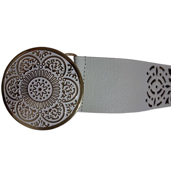 Coldwater Creek 2¼" Wide Women's Medium Bohemian Cottagecore Classy Prep Belt - Picture 4 of 16